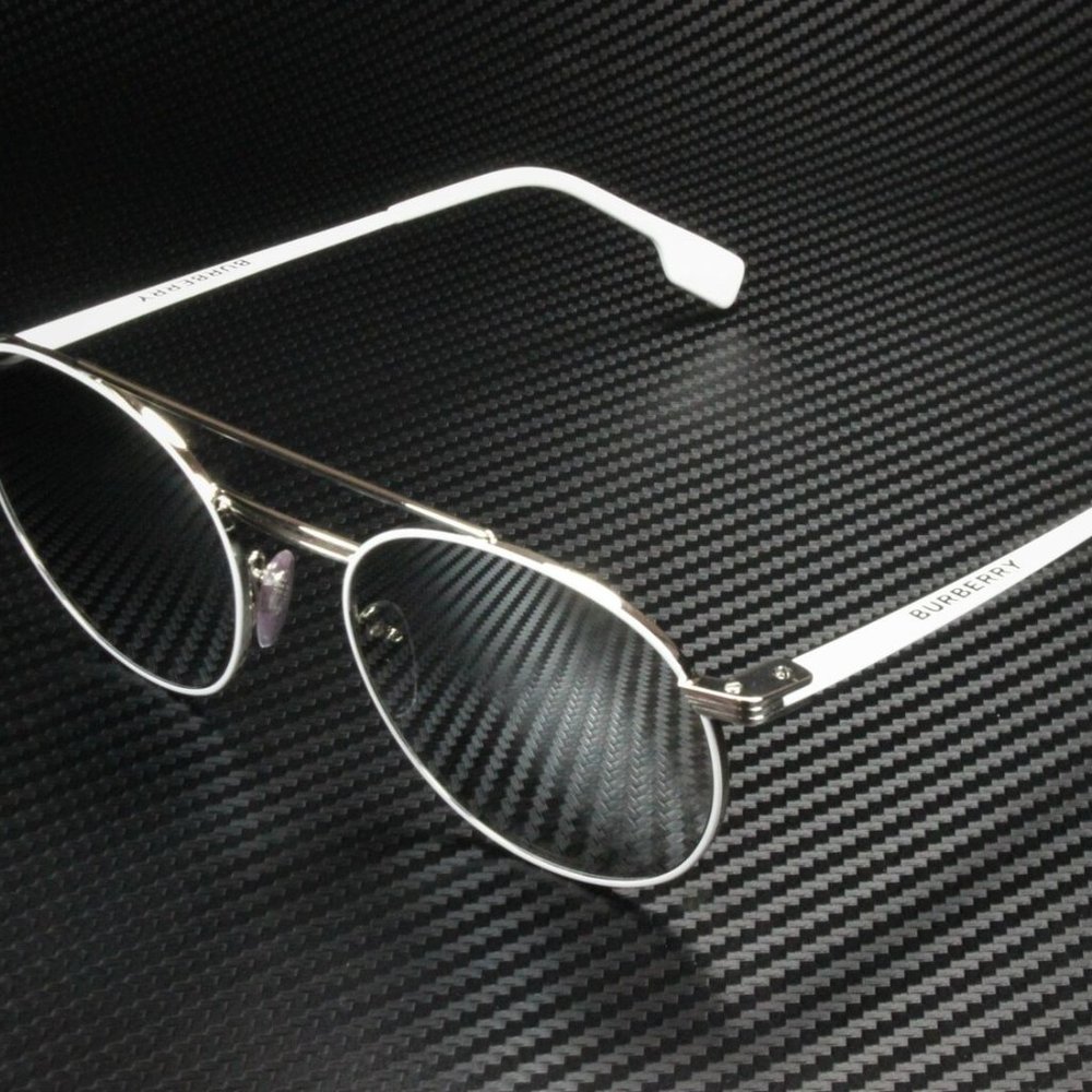 Burberry Matte White Men's Sunglasses 53mm